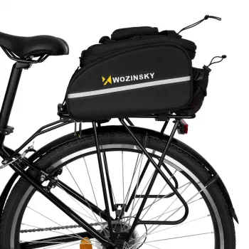 Wozinsky Large Bicycle Rack Bag 35L with Rain Cover Black (WBB19BK)