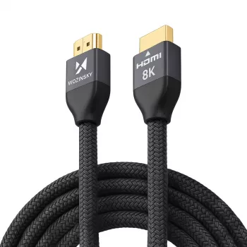 Wozinsky HDMI 2.1 kabel 8K 60Hz 48Gbps / 4K 120Hz / 2K 144Hz 5m stříbrný (WHDMI-50)