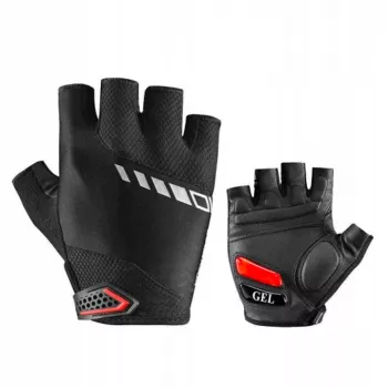 Cyklistické rukavice ROCKBROS S143-BK L s gelovým polstrováním, bez prstů, černé
