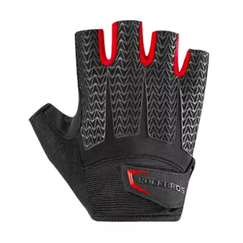 ROCKBROS cyklistické rukavice S169BR XXL s gelovým polstrováním – černé/červené