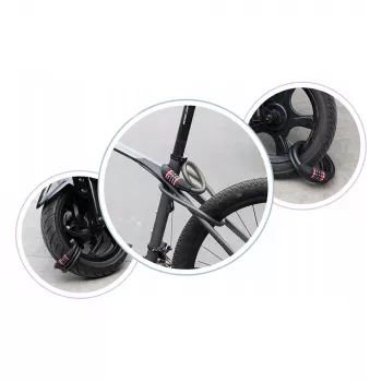 Kombinovaný kabelový zámek Rockbros RKS507-1BK 1,8 m, černý