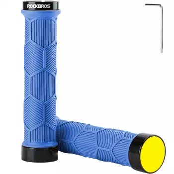 ROCKBROS Cyklistické gripy 40720007003 s reflexními pásky - modré