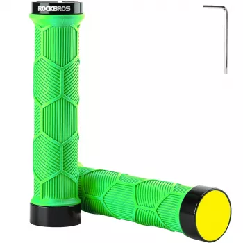 ROCKBROS Cyklistické gripy 40720007005 s reflexními prvky - zelené