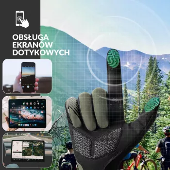 Cyklistické rukavice s půlprsty ROCKBROS gelová vycpávka M zelenočerné