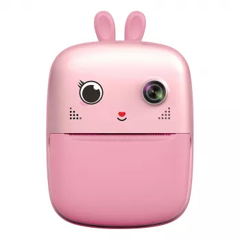 HURTEL mini termotiskárna pro děti s fotoaparátem a videokamerou – růžová