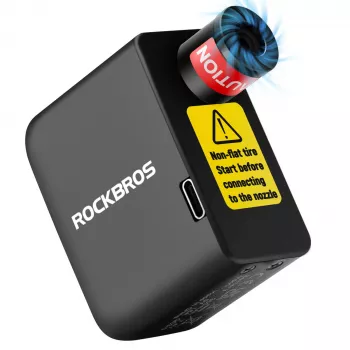 ROCKBROS Mini elektrická pumpa 42320008001 pro ventily Schrader/Presta 100 PSI - černá