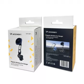 Wozinsky WCT5-6S2Y Držák do auta s Qi/MagSafe 15W bezdrátovou nabíječkou a ventilátorem na vzduchovou mřížku - černý