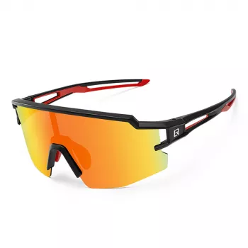 ROCKBROS Kids Cycling Glasses, Polarized, UV400 Protection, Black Frame, Grey Lens