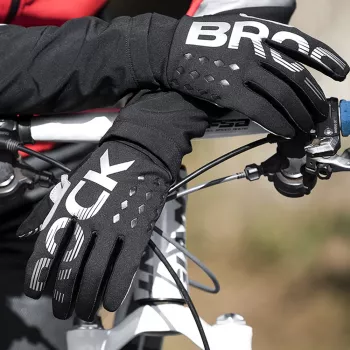 Termo dlouhé cyklistické rukavice ROCKBROS XXL černošedé