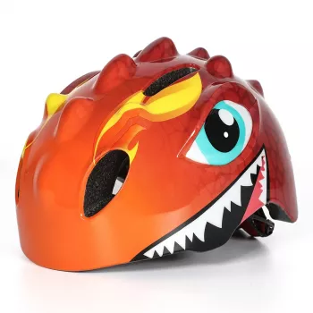 Wozinsky Children's Bicycle Helmet Dragon Motif Lightweight 50-54 cm - Red