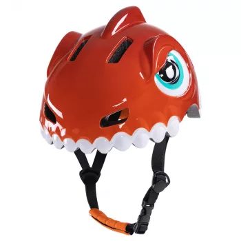 Dětská cyklistická helma Wozinsky s motivem dinosaura 52–56 cm červená