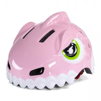 Dětská cyklistická helma WOZINSKY s motivem dinosaura 52–56 cm růžová