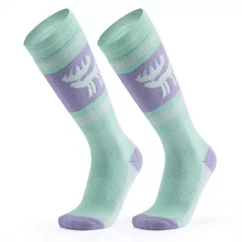 Lyžařské ponožky Qunature 037202 velikost 43–48 (L/XL) fialovo-zelené