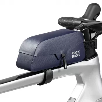 ROCKBROS Bicycle Frame Bag 0.9L Waterproof Magnetic Closure Blue