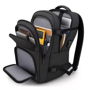 Wozinsky WPW-20L cestovní batoh s přihrádkou na notebook do 15 inch, 40x20x25 cm, příruční zavazadlo, 20L – černý