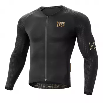 Cyklistický dres ROCKBROS YDCX008 Diamond dlouhý rukáv velikost M černý
