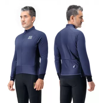 Zimní cyklistická bunda ROCKBROS YDWT014 dvouvrstvá fleece XXL modrá