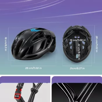 Lehká cyklistická helma ROCKBROS TS-42 58-62 cm, titanová