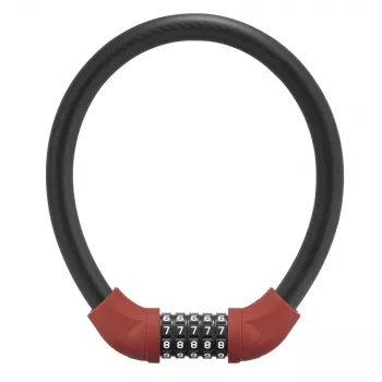 Zámek s lankem ROCKBROS RKS570-RD – 4místná číselná kombinace, ocelové lanko 1,2 m, červený