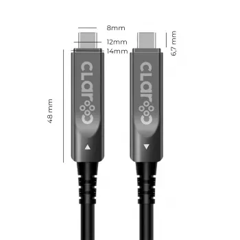 Claroc USB-C 4K@60Hz 10 m aktivní optický kabel