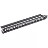 Keystone patch panel NETRACK 104-20 24portový 1U 19 inch černý