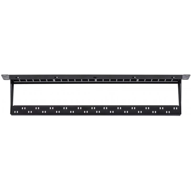 Keystone patch panel NETRACK 104-20 24portový 1U 19 inch černý