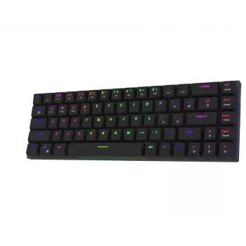Bezdrátová mechanická klávesnice AQIRYS Agena 65% Low-Profile, spínače Gateron Red, černá