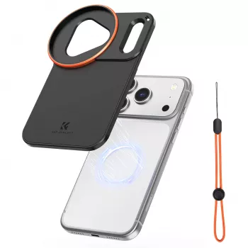 KF Ochranné fotografické pouzdro s 58mm držákem objektivu pro Apple iPhone 17 Pro Max - černé