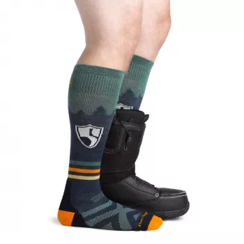 Lyžařské ponožky Darn Tough High Fives OTC Midweight with Cushion Eclipse velikost M