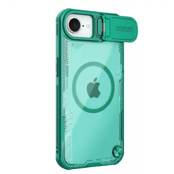Nillkin Iceblade Prop Magnetic pouzdro s krytkou kamery a stojánkem na iPhone 16e / 17e – zelené