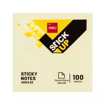 Samolepicí bločky Deli Stick Up 100 listů žluté 76x76 mm