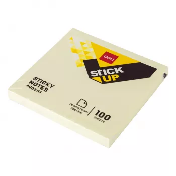 Samolepicí bločky Deli Stick Up 100 listů žluté 76x76 mm