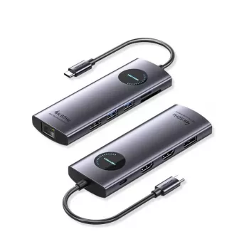 VENTION USB-C 10-in-1 dokovací stanice 8K 30Hz 100W PD s LED displejem