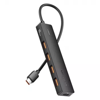 VENTION USB-C to USB 3.2 Gen 2 Hub with 100W PD, 0.15m, Black