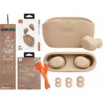 JBL Wave Buds True Wireless in-ear sluchátka béžová