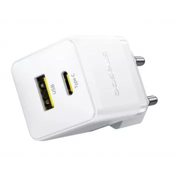 Baseus Palm 30W USB-C USB-A nástěnná nabíječka bílá EU zástrčka