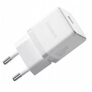 Baseus Palm 1C 20W USB-C nabíječka s kabelem Baseus Mini White USB-C 60W 1 m – bílá
