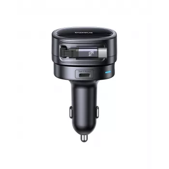 Autonabíječka Baseus PrimeTrip VR1 60 W s vytahovacím USB-C kabelem - černá
