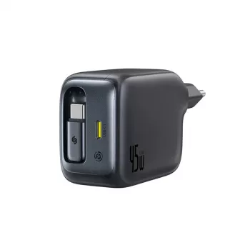 Autonabíječka Baseus EnerCore CJ11 45 W s portem USB-C a vytahovacím USB-C kabelem - černá