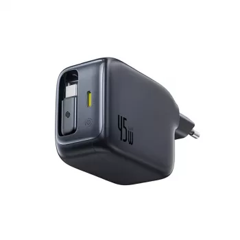 Autonabíječka Baseus EnerCore CJ11 45 W s portem USB-C a vytahovacím USB-C kabelem - černá