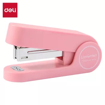 Deli LonGreen stolní sešívačka D395324, růžová, 25 listů
