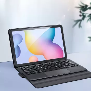 Bluetooth klávesnicové pouzdro DUX DUCIS (řada TK) pro Samsung Galaxy Tab S6 Lite - černé