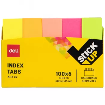 Deli samolepicí záložky Index PP Stick Up 100 ks barevné