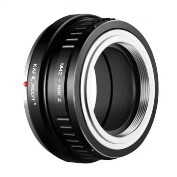 Objektivní adaptér K&F Concept M42 na Nikon Z-Mount pro Nikon Z5 Z6 Z7 Z50 Zfc Z9 Z8 Z30, černý