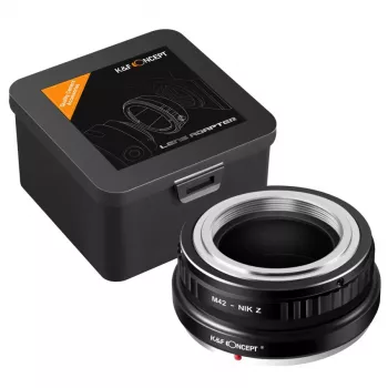 Objektivní adaptér K&F Concept M42 na Nikon Z-Mount pro Nikon Z5 Z6 Z7 Z50 Zfc Z9 Z8 Z30, černý