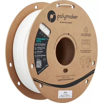 Polymaker PETG filament pro 3D tiskárny, 1,75 mm, 1 kg, bílá