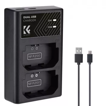 K&F Concept duální USB nabíječka pro baterii Sony NP-FZ100 - KF28.0010