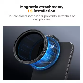 Magnetický klip na filtr K&F Concept pro smartphony 67 mm, černý KF01.2675