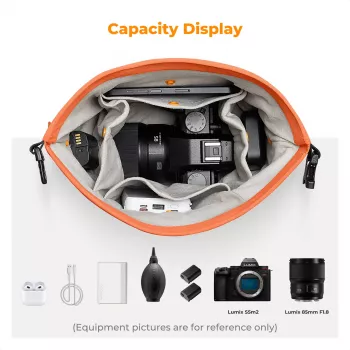Crossbody taška K&F Concept Sling Bag 5L oranžová pro fotoaparát a smartphone