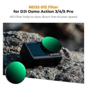 Variabilní ND filtr KF Concept Nano-X ND32-512 šedý pro DJI Osmo Action 3/4/5 Pro